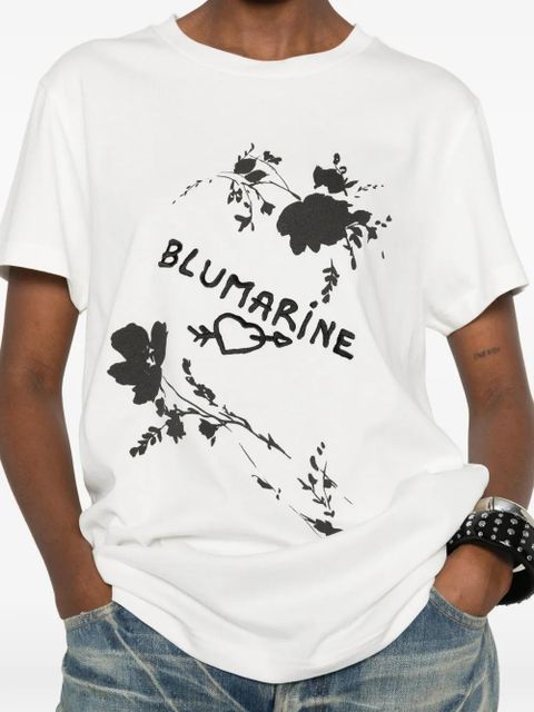 Blumarine logo-detail T-shirt - White