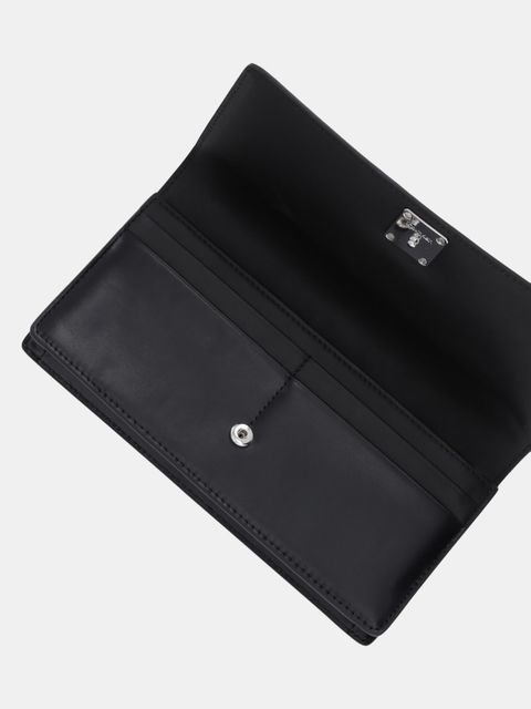 Calvin Klein portfel skórzany damski kolor czarny LV04F1098G