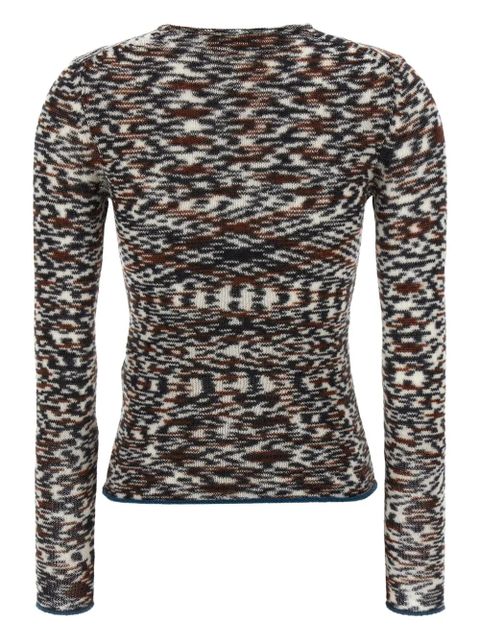 Missoni abstract-print round-neck sweater - Brown - zdjęcie produktu nr 2