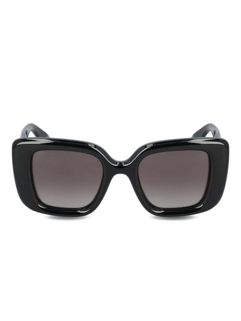 Gucci butterfly-frame double G sunglasses - Black