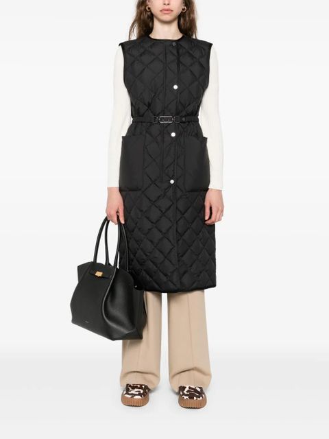 Moncler quilted belted vest - Black