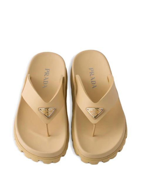 Prada logo-plaque flip flops - Neutrals - zdjęcie produktu nr 2