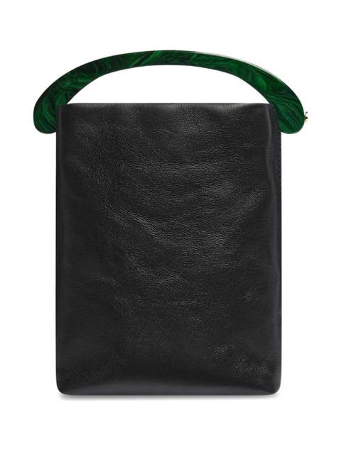 DRIES VAN NOTEN micro leather tote bag - Black