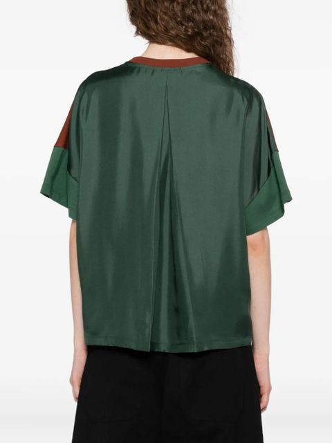 LOEWE logoed cotton and silk t-shirt - Brown