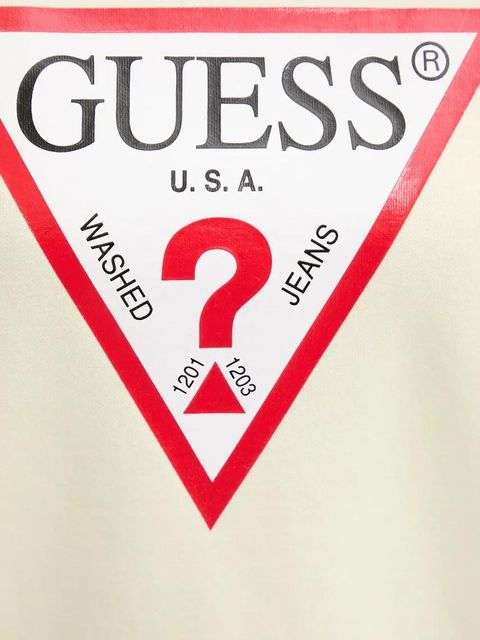 Guess bluza damska kolor żółty z nadrukiem W2YQ16 KBA11
