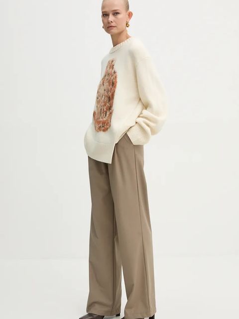 AERON sweter wełniany damski kolor beżowy PU278545 - zdjęcie produktu nr 2