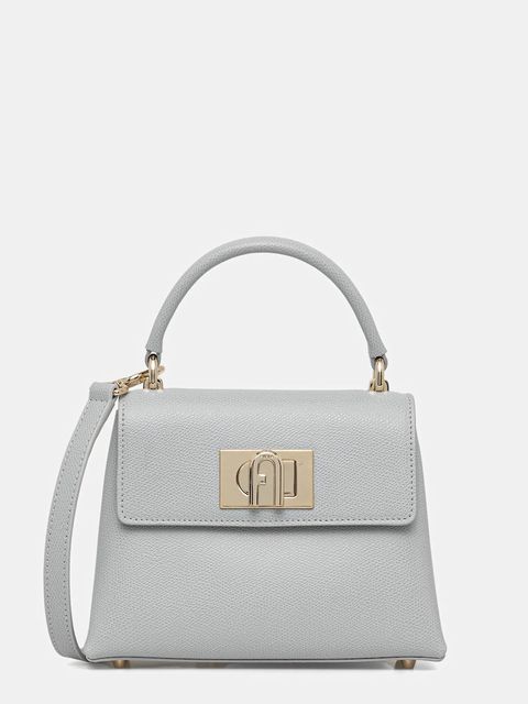 Furla torebka skórzana Mini Top Handle kolor szary WB00109 ARE000 CRH00 - zdjęcie produktu nr 1