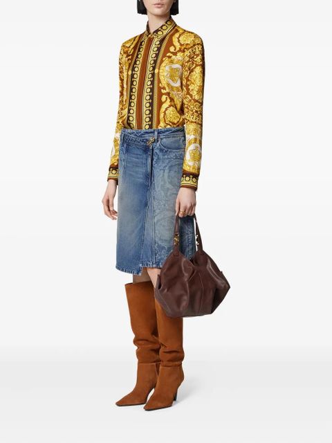 Versace Barocco-print button-up shirt - Yellow - zdjęcie produktu nr 2