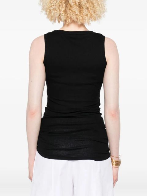 LOEWE ribbed clasp-detail top - Black