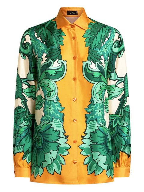 ETRO floral-print silk shirt - Orange - zdjęcie produktu nr 1