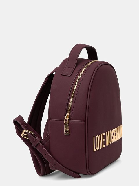 Love Moschino plecak damski kolor fioletowy mały z aplikacją JC4197PP1NKD0552