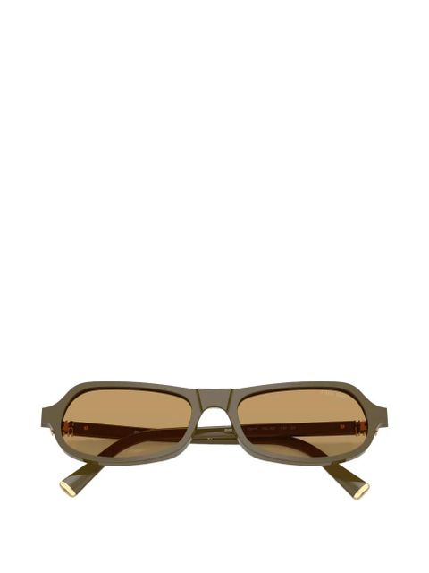 Miu Miu Eyewear geometric logo sunglasses - Green