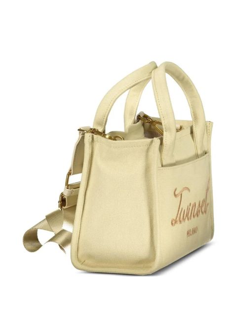TWINSET logo-embroidered tote bag - Neutrals
