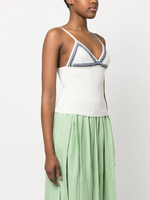 Chloé v-neck fine-knit top - White - zdjęcie produktu nr 2