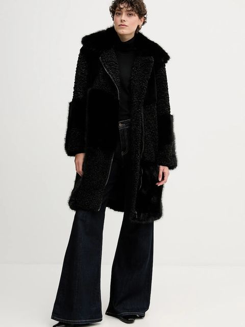 Dkny płaszcz kolor czarny - zdjęcie produktu nr 2