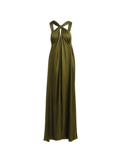 Essentiel Antwerp knotted halterneck dress - Green - zdjęcie produktu nr 1