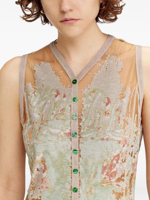 Diesel D-Alfio abstract-pattern mini dress - Neutrals