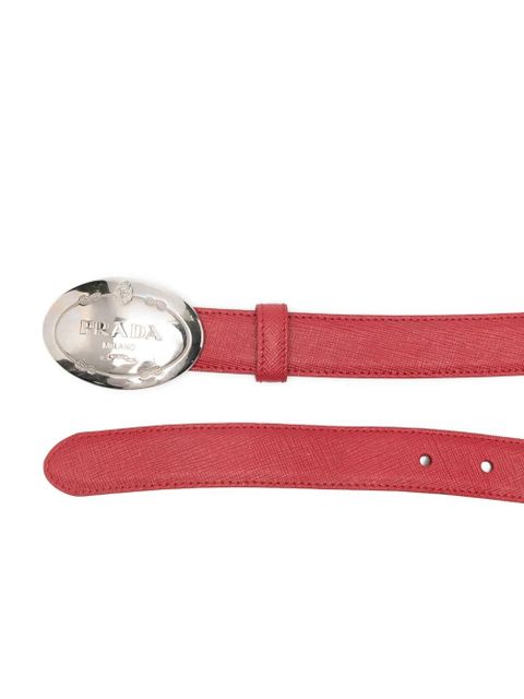 Prada logo-buckle belt - Red - zdjęcie produktu nr 2