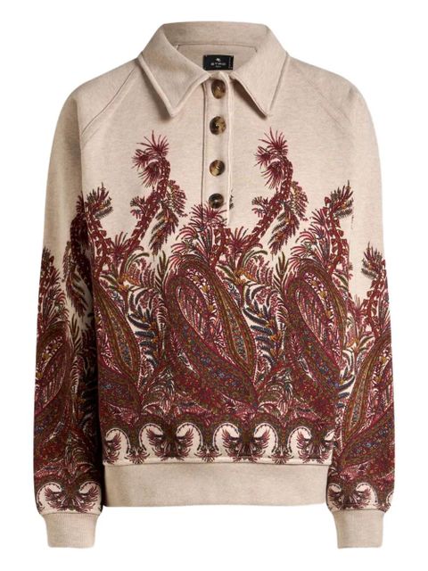 ETRO paisley-print polo-neck sweatshirt - Neutrals - zdjęcie produktu nr 1