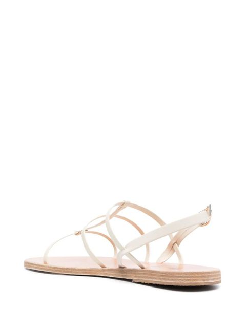 Ancient Greek Sandals Fay flat leather sandals - Neutrals