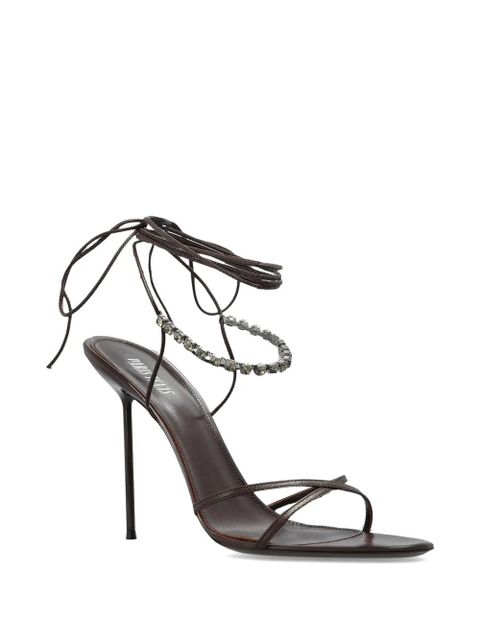 Paris Texas crystal-embellished tie-fastening sandals - Brown - zdjęcie produktu nr 2