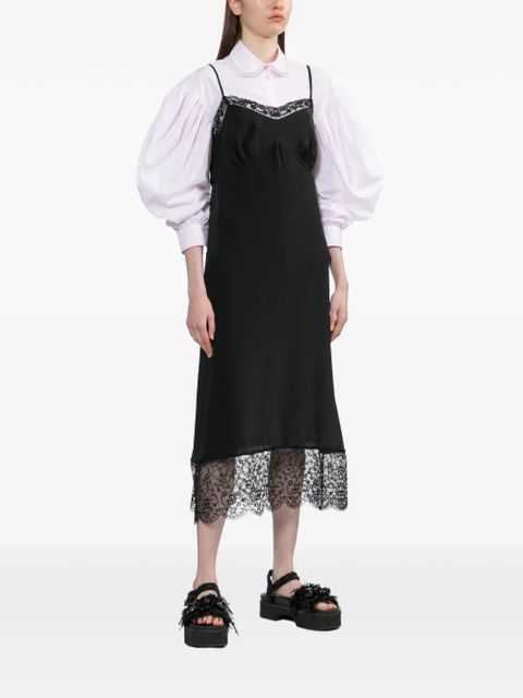 Simone Rocha lace-trim midi dress - Black - zdjęcie produktu nr 2