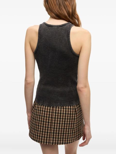 GANNI ribbed tank top - Black