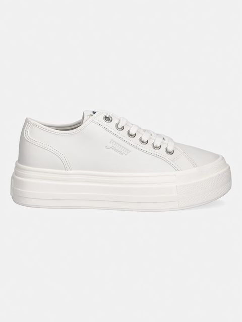 Tommy Jeans TJW FLATFORM SNEAKER LTR tenisówki damskie skórzane - zdjęcie produktu nr 1