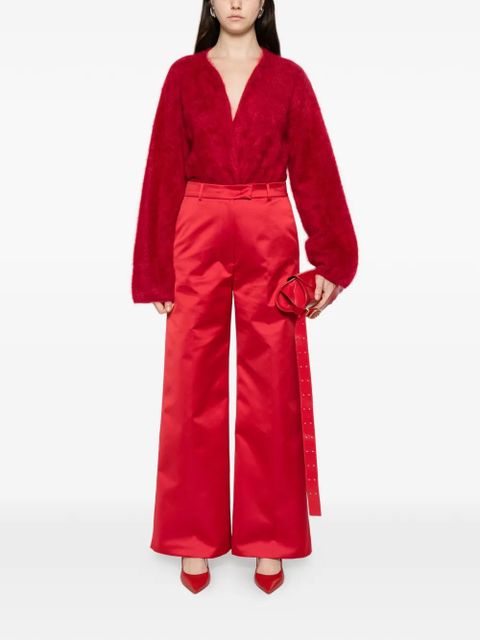 The Frankie Shop Brickell satin trousers - Red