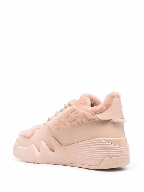 Giuseppe Zanotti shearling-trim high-top sneakers - Pink