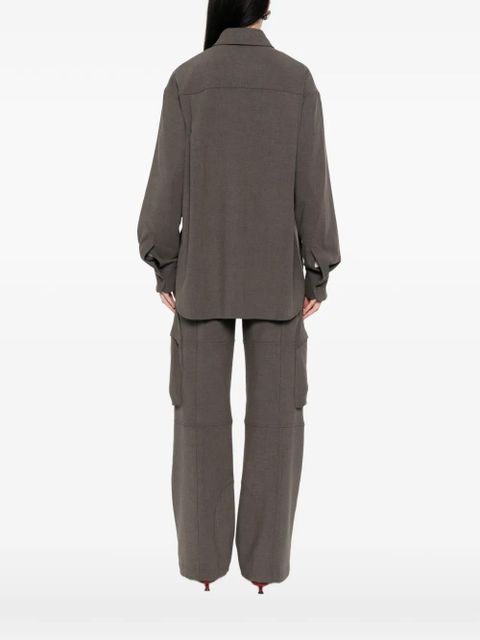 The Frankie Shop Peri buttoned shirt - Brown