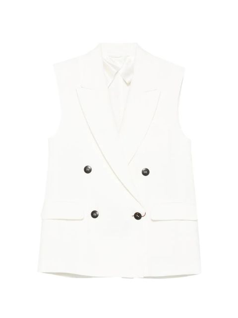 Max Mara Staia double-breasted waistcoat - White - zdjęcie produktu nr 1