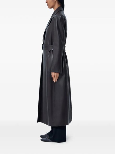 The Row Raisa notched-lapels belted coat - Brown - zdjęcie produktu nr 2