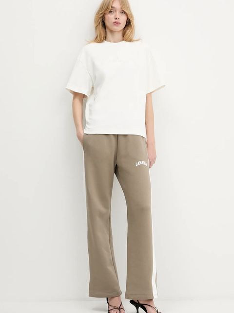 La Mania t-shirt bawełniany MARLO damski kolor beżowy MARLO - zdjęcie produktu nr 2