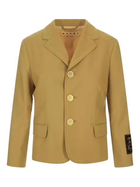 Marni button logo blazer - Neutrals - zdjęcie produktu nr 1