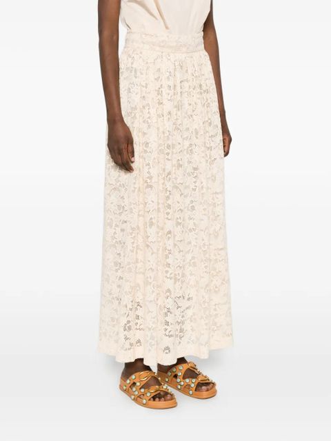 ZIMMERMANN flower-lace maxi skirt - Neutrals
