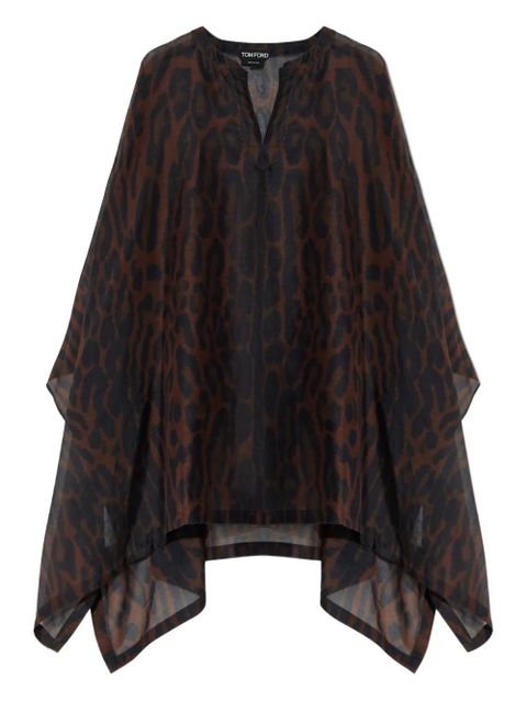 TOM FORD leopard-print beach dress - Brown - zdjęcie produktu nr 1