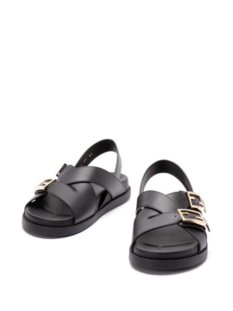 FENDI leather sandals - Black