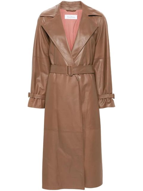Max Mara Ande leather trench coat - Brown