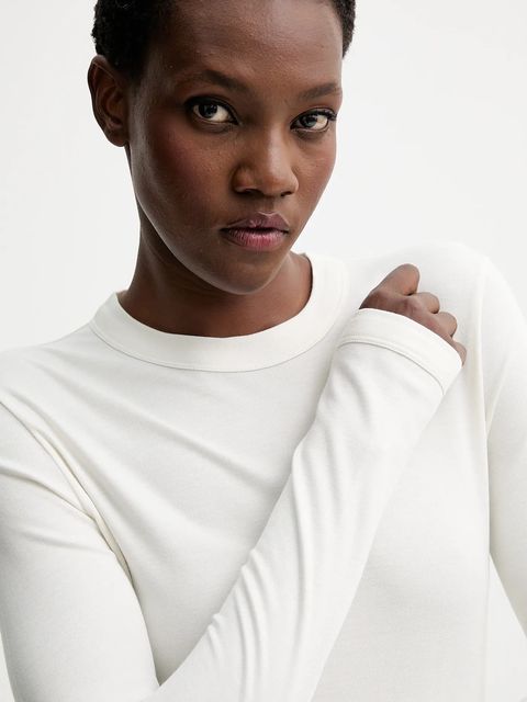 Filippa K longsleeve kolor beżowy 32045