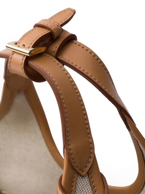 Prada logo-print bucket bag - Neutrals