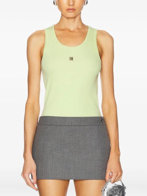 Givenchy ribbed logo-detail tank top - Green
