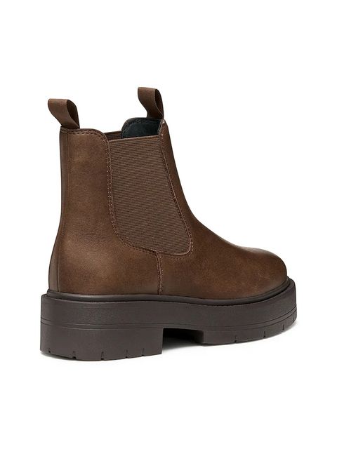 Geox sztyblety D SPHERICA EC7 damskie kolor brązowy na płaskim obcasie D56VDA 00085 C6006