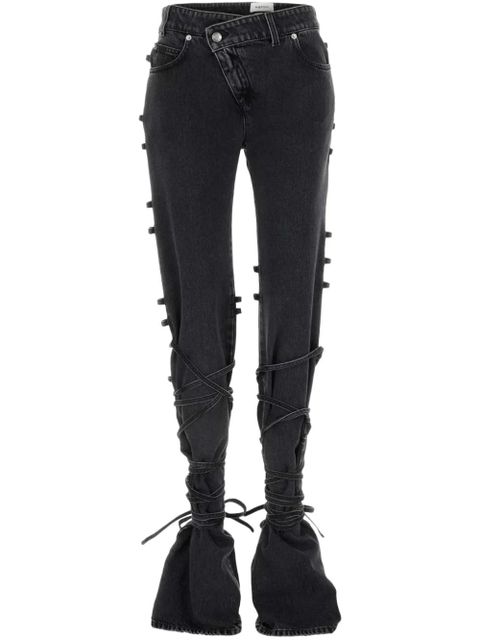Alexander McQueen tied jeans - Black - zdjęcie produktu nr 1