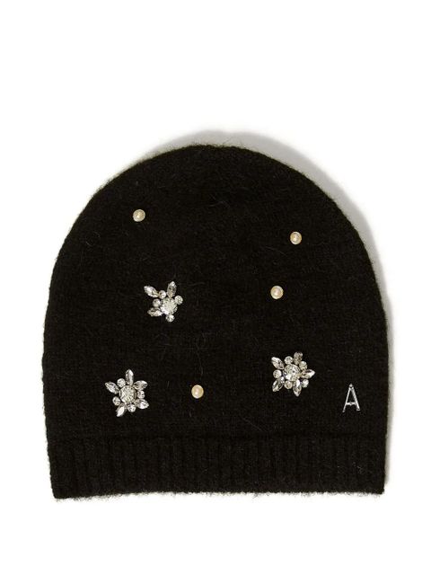 TWINSET embellished knitted beanie hat - Black - zdjęcie produktu nr 1