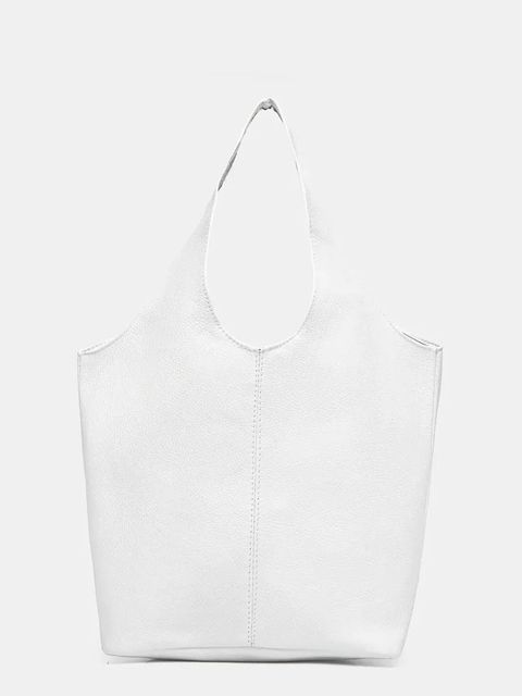 Answear.LAB torebka skórzana kolor biały