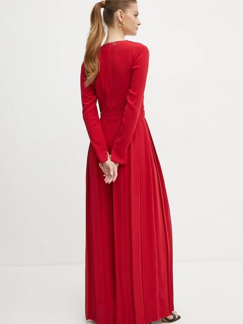 Twinset kombinezon kolor czerwony z dekoltem w szpic 242TT2170