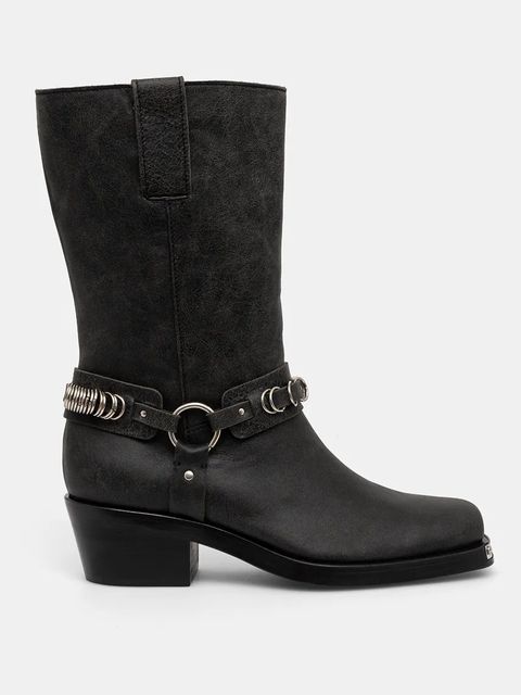 IRO botki skórzane Motty Used damskie kolor czarny na słupku WP121MOTTYUSED