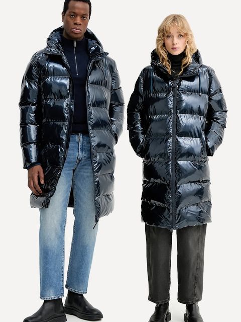 Rains kurtka 15130 Alta Longer Puffer Jacket kolor granatowy zimowa 15130 - zdjęcie produktu nr 1