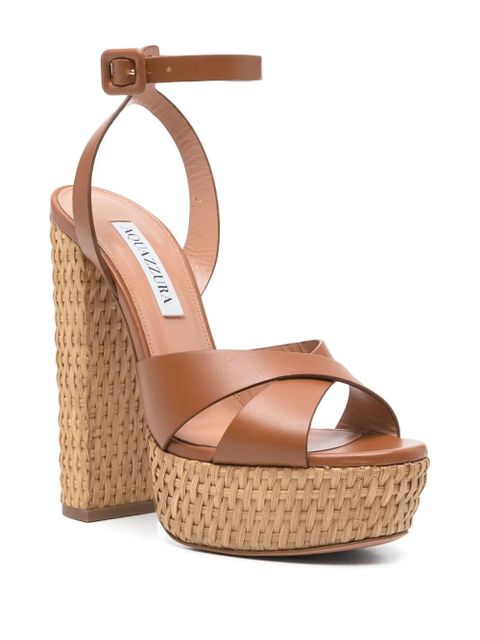 Aquazzura 150mm leather sandals - Brown - zdjęcie produktu nr 2